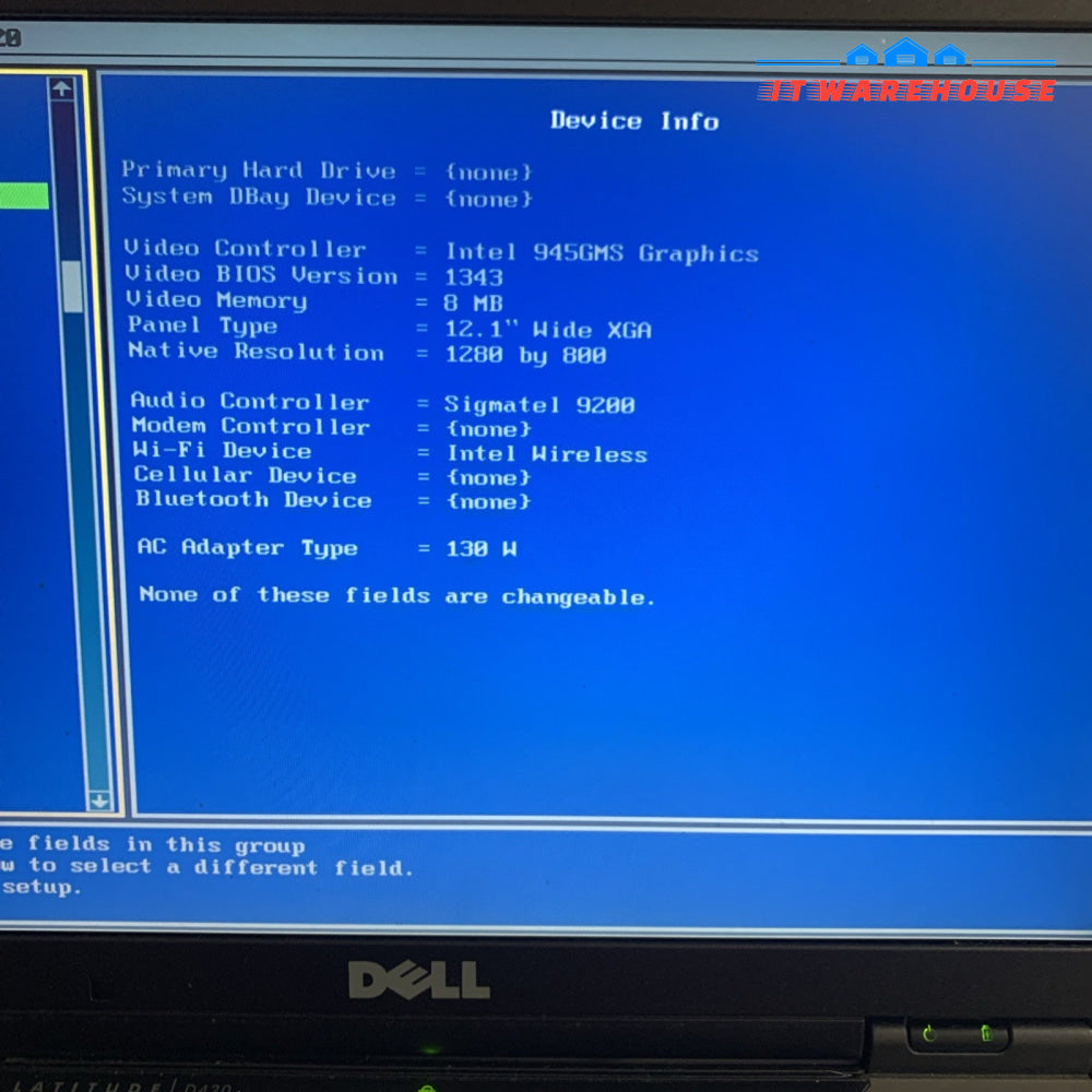 Nice ~ Dell Latitude D420 12" Laptop Intel Core Duo 1.2GHz 1.5GB RAM (no HDD)