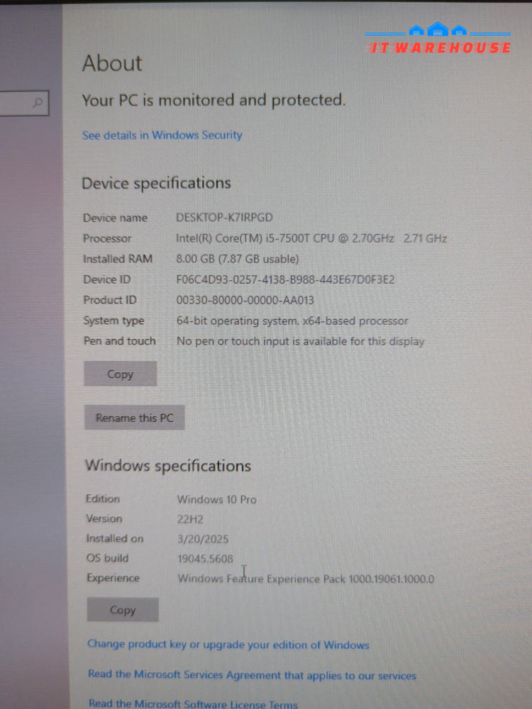 NICE Dell Optiplex 3050 USFF Mini PC i5-7500T CPU/8GB RAM/240GB SSD/Win10 Pro