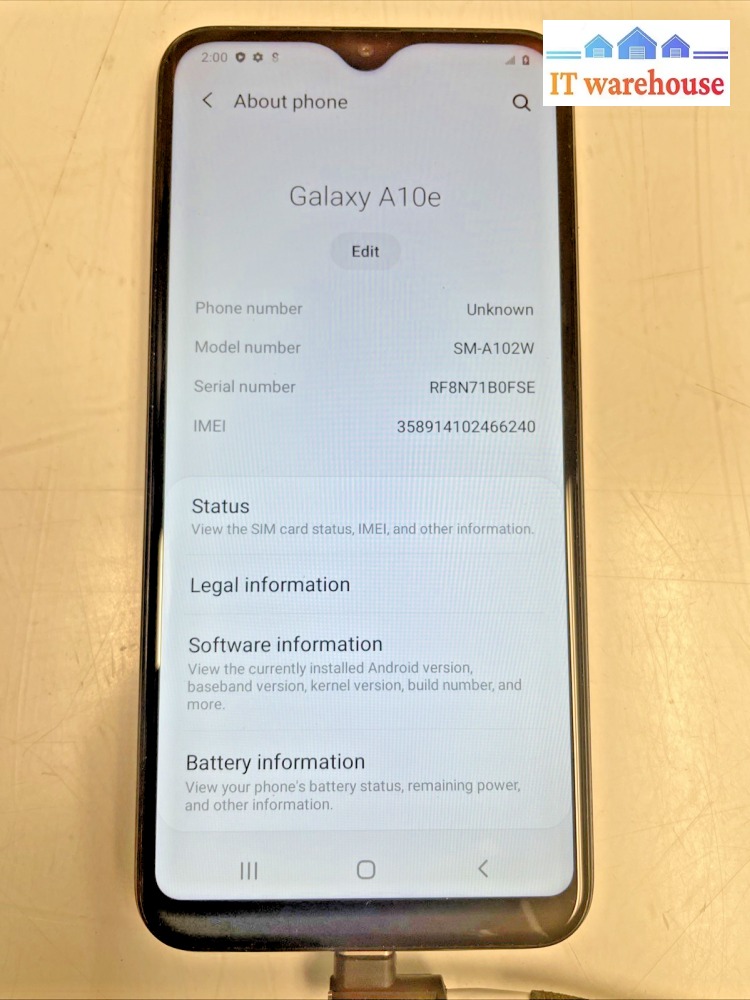 Nice Galaxy A10e (SM-A102w) –  32GB  unlocked Smartphone  TESTED  +