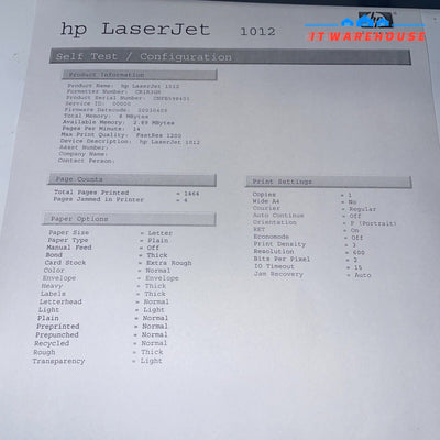(Nice) Hp Laserjet 1012 Printer (Low Page Count 1.5K Only)