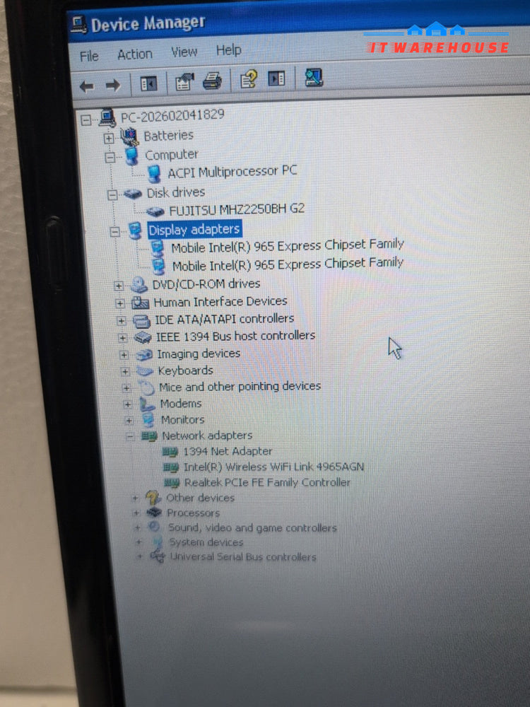 (NICE) HP Pavilion dv6000 15.4" Laptop Intel C2D T5550/3GB RAM/250GB HDD/Win XP-
