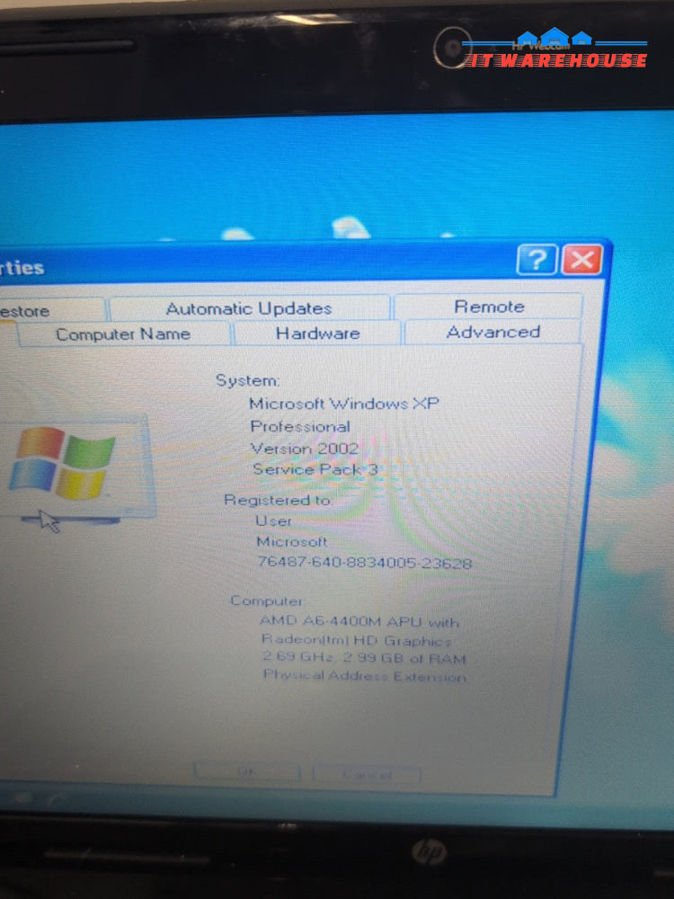 (NICE)HP PAVILION G6 15.6" Laptop - AMD A4-4400M APU/4GB RAM/500GB HDD/ Win XP -