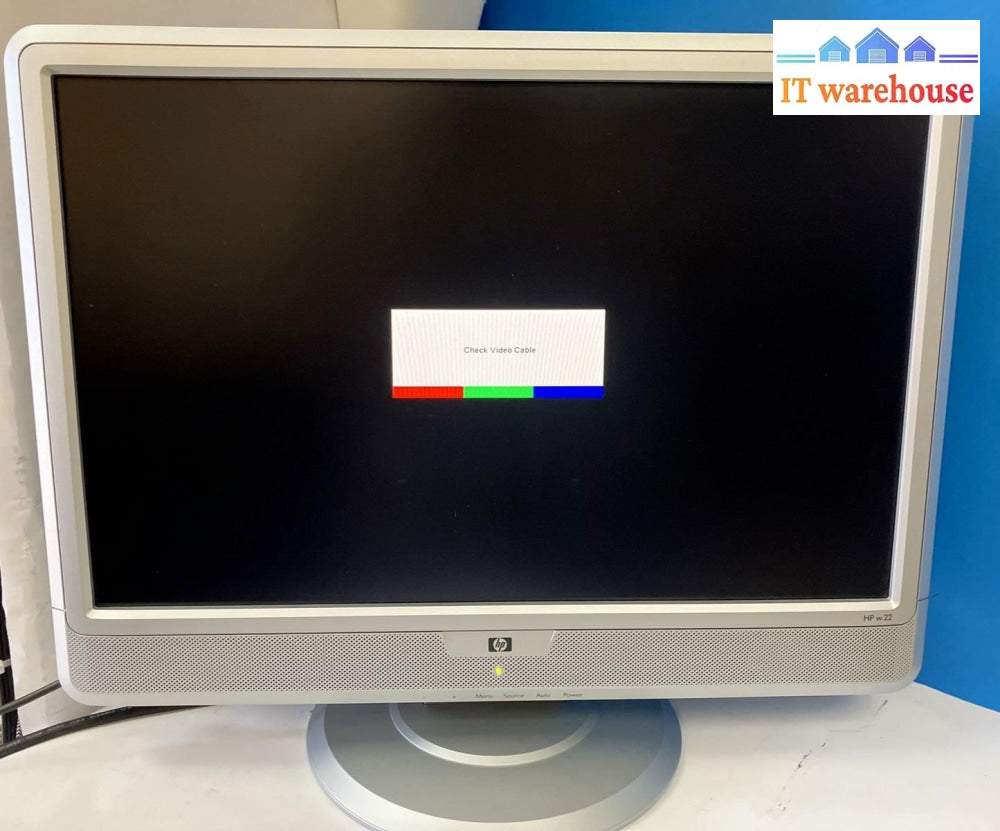 (Nice) Hp W22 22’ Vga + Dvi Lcd Color Monitor Model: Hstnd-2241-T *Tested/Work* ~