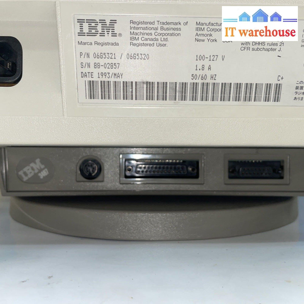Nice ~ Ibm 3487 Infowindow Ii Display Station 1993 With P/N 1395660 Keyboard