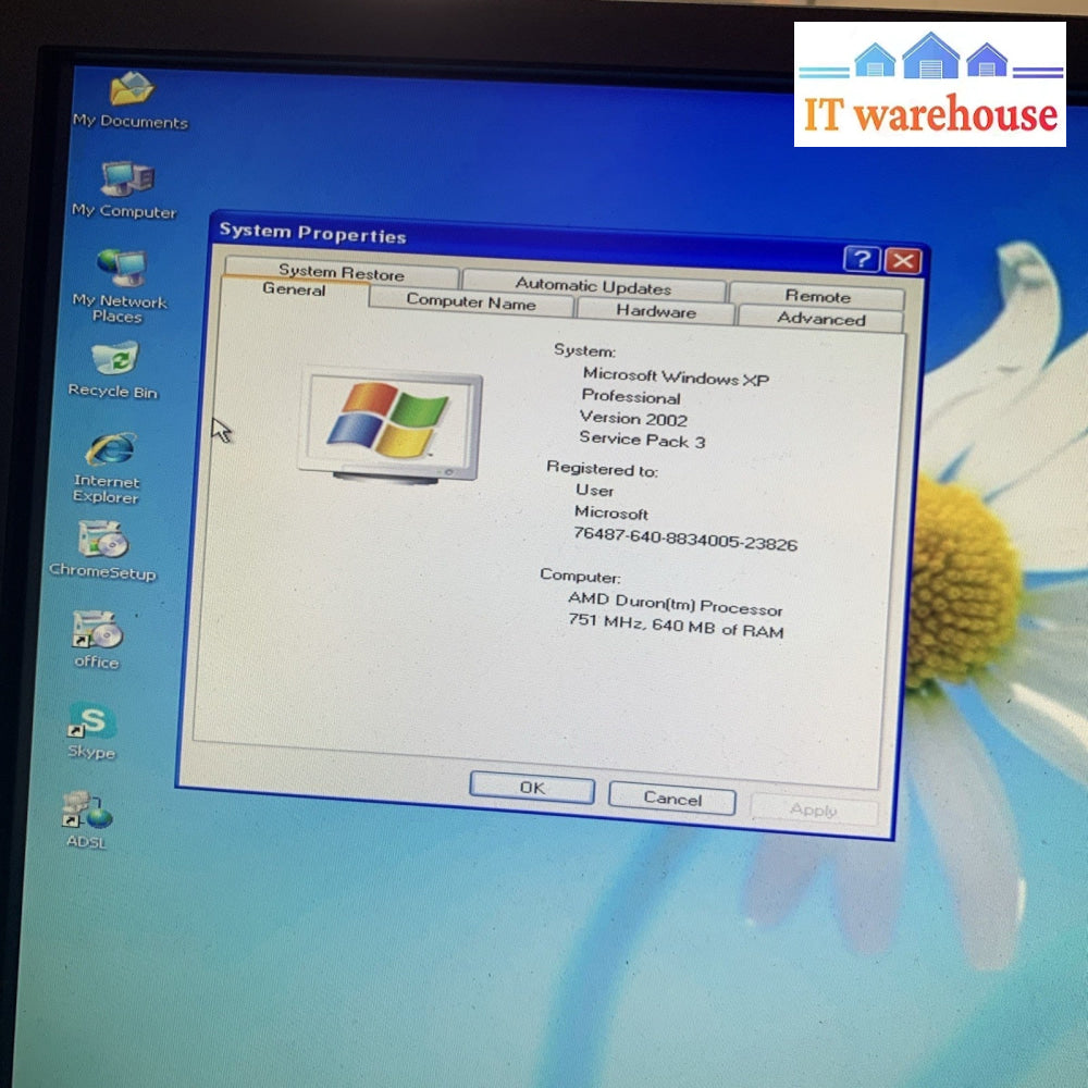 Nice ~ IBM NetVista A40 2284-47U AMD Duron 751MHz 640MB  40GB Windows XP Pro SP3