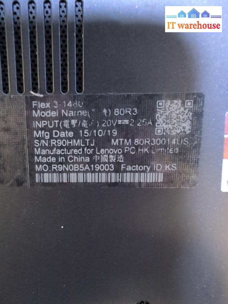 (NICE)Lenovo IdeaPad Flex 3-1480 14" Touch Laptop i5-6200U/8GB /240GB SSD/Win11-