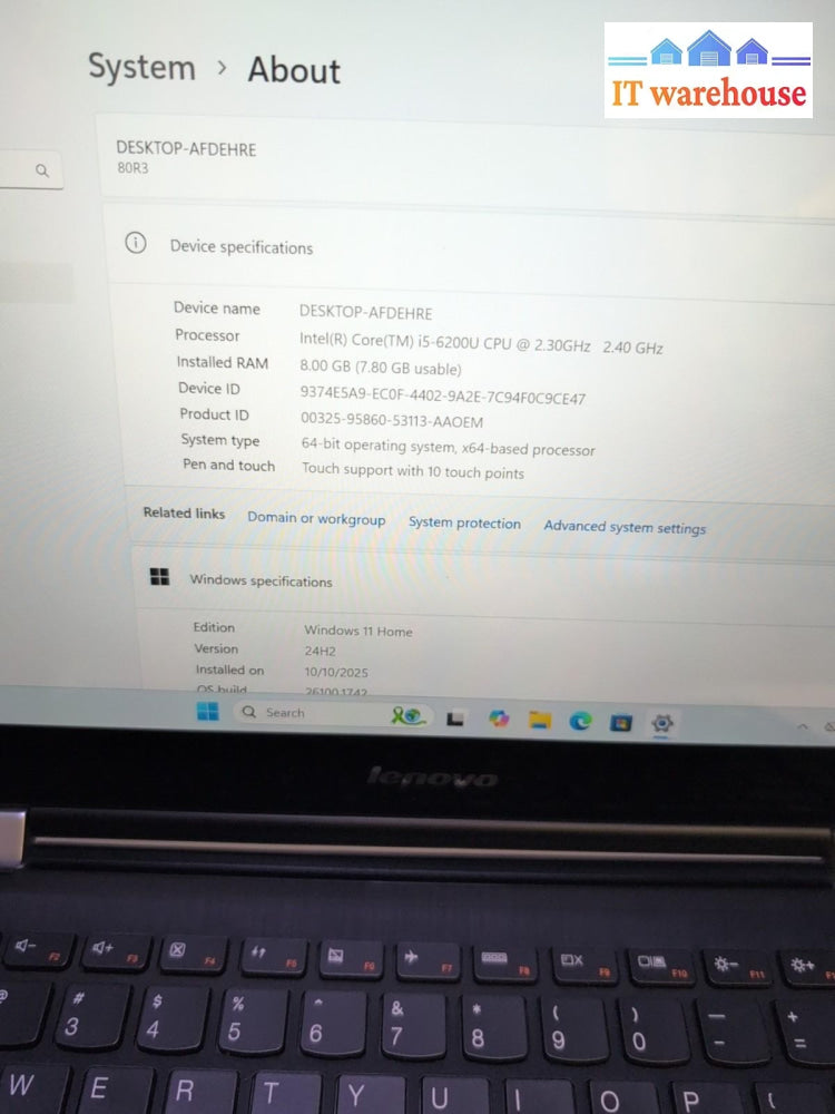 (NICE)Lenovo IdeaPad Flex 3-1480 14" Touch Laptop i5-6200U/8GB /240GB SSD/Win11-