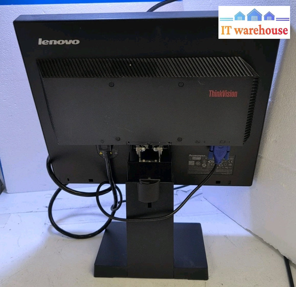(Nice) Lenovo L1711P L1711p-C ThinkVision 17" Monitor w/ Adjustable Stand -