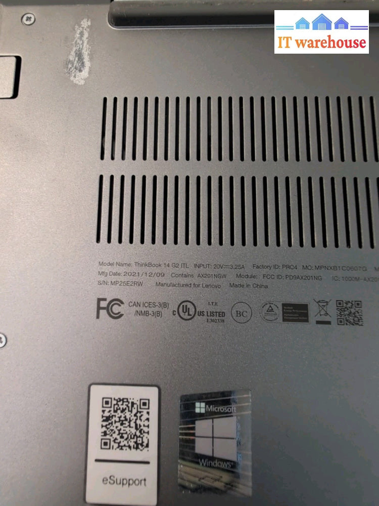 (NICE) Lenovo ThinkBook 14 G2  ITL 14" Laptop i5-1135G7 /8GB/256GB NVMe/ Win11 -