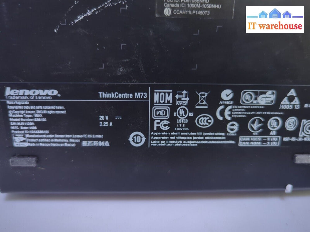 (NICE) Lenovo ThinkCentre M73 Tiny PC i5-4570T CPU/16GB RAM/256GB SSD/Win10 -