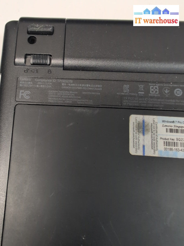 (NICE) Lenovo ThinkPad X130E 11.6" Laptop AMD E-450/4GB RAM/500GB HDD/WinXP -