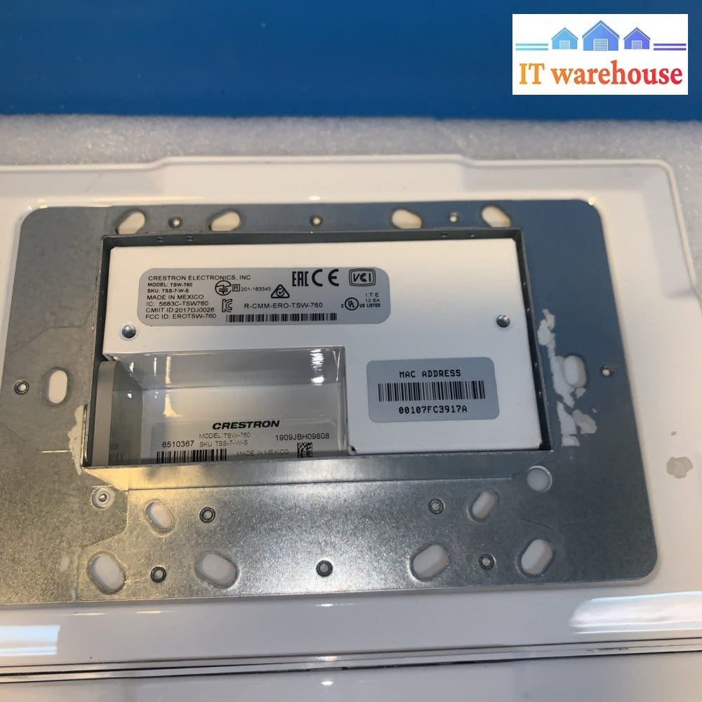 Nice ~ Lot of 6 Crestron TSW-760 7" Touch Screen unit