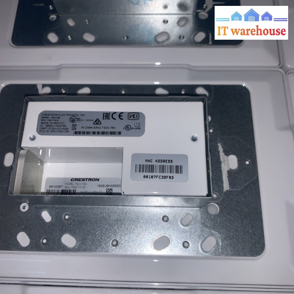 Nice ~ Lot of 6 Crestron TSW-760 7" Touch Screen unit