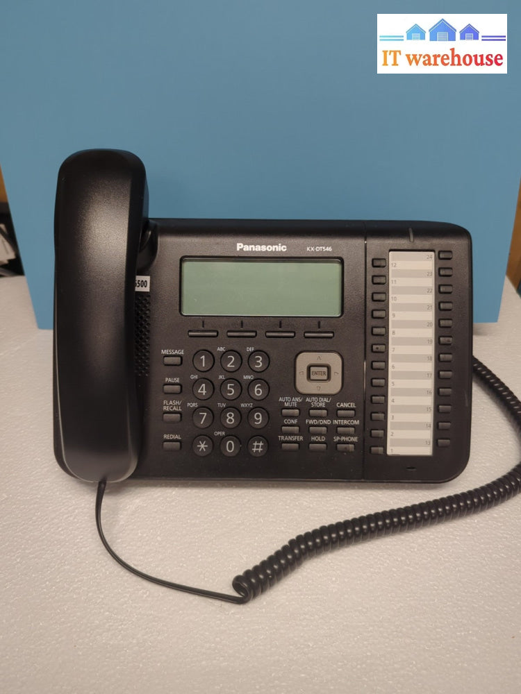 NICE Panasonic KX-DT546-B 24Button Black Digital Speakerphone Phone