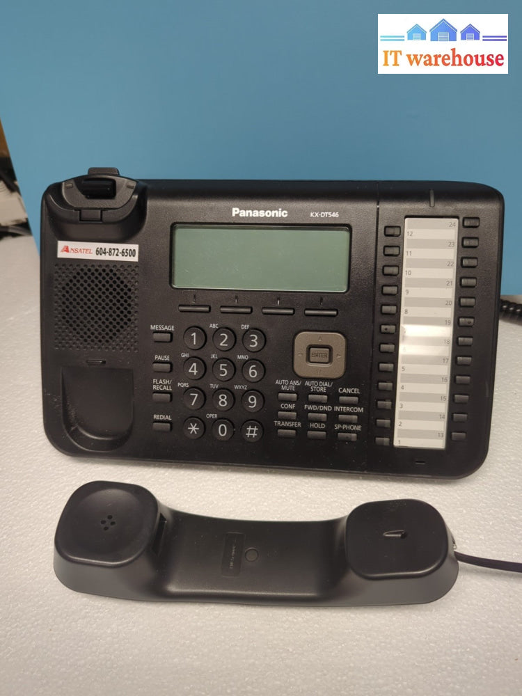 NICE Panasonic KX-DT546-B 24Button Black Digital Speakerphone Phone