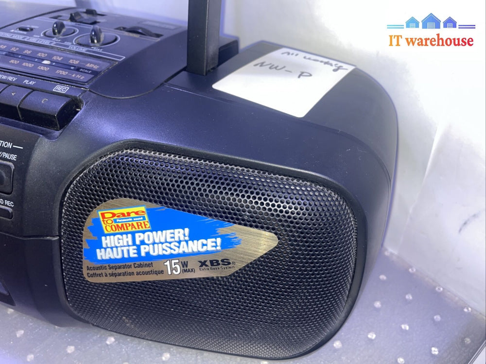 (Nice) Panasonic Rx-Dt30 Am/Fm Cd Twin Cassette Tape Boom Box