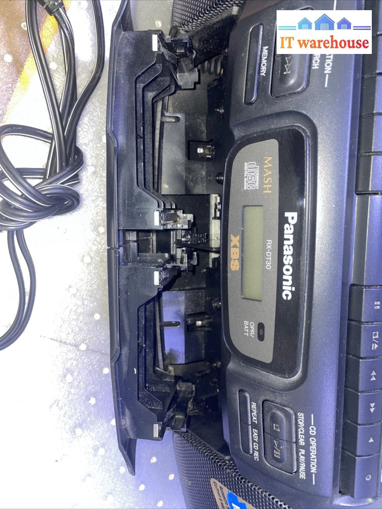 (Nice) Panasonic Rx-Dt30 Am/Fm Cd Twin Cassette Tape Boom Box