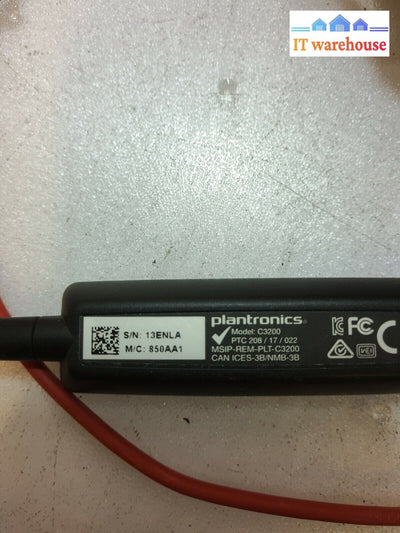 - (Nice) Plantronics C3200 C3225T Binaural Headset W/Usb Adapter Tested
