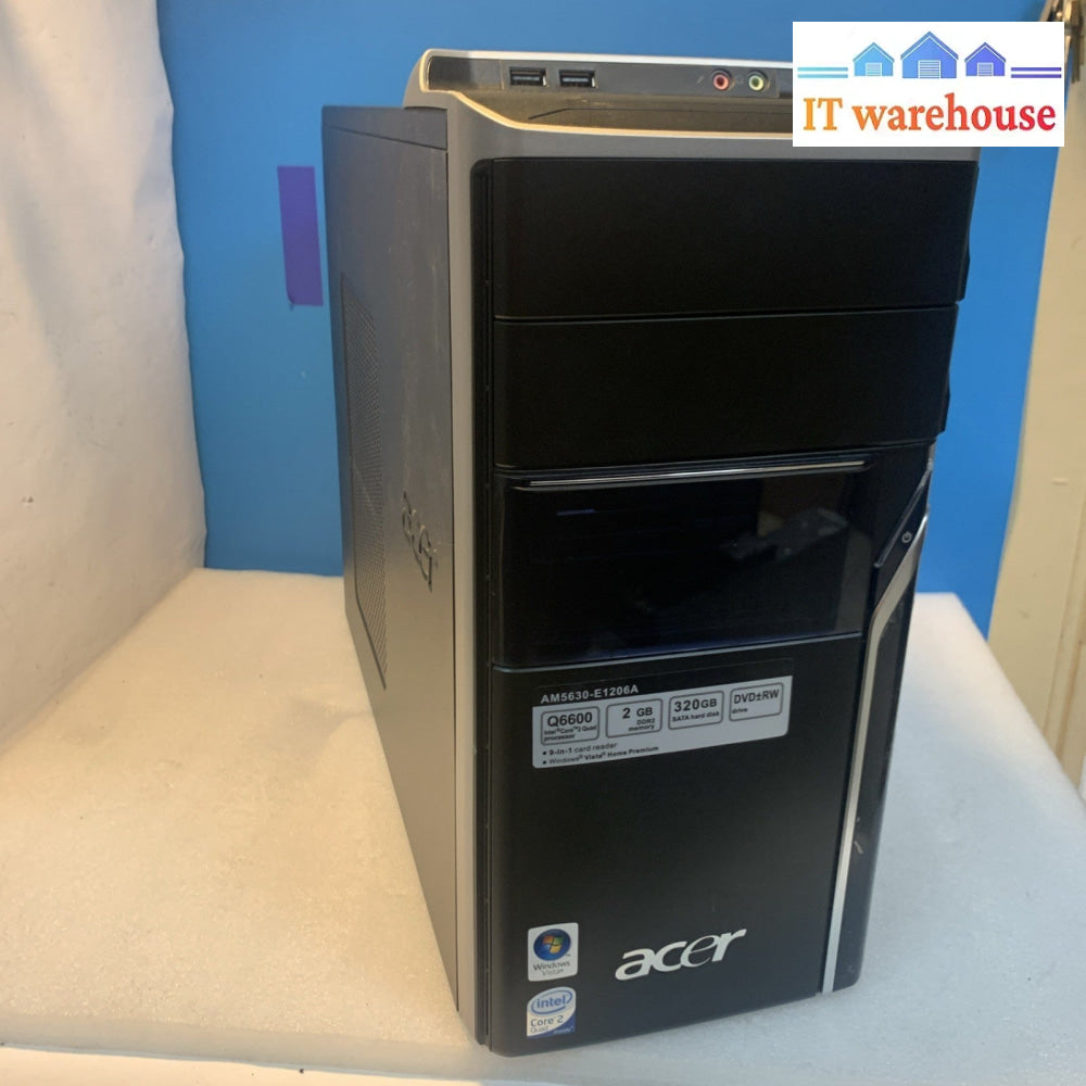 Nice & quiet ~ Acer  Q6600 3GB 500GG (new HD) DVDRW 9IN 1 card reader Windows XP