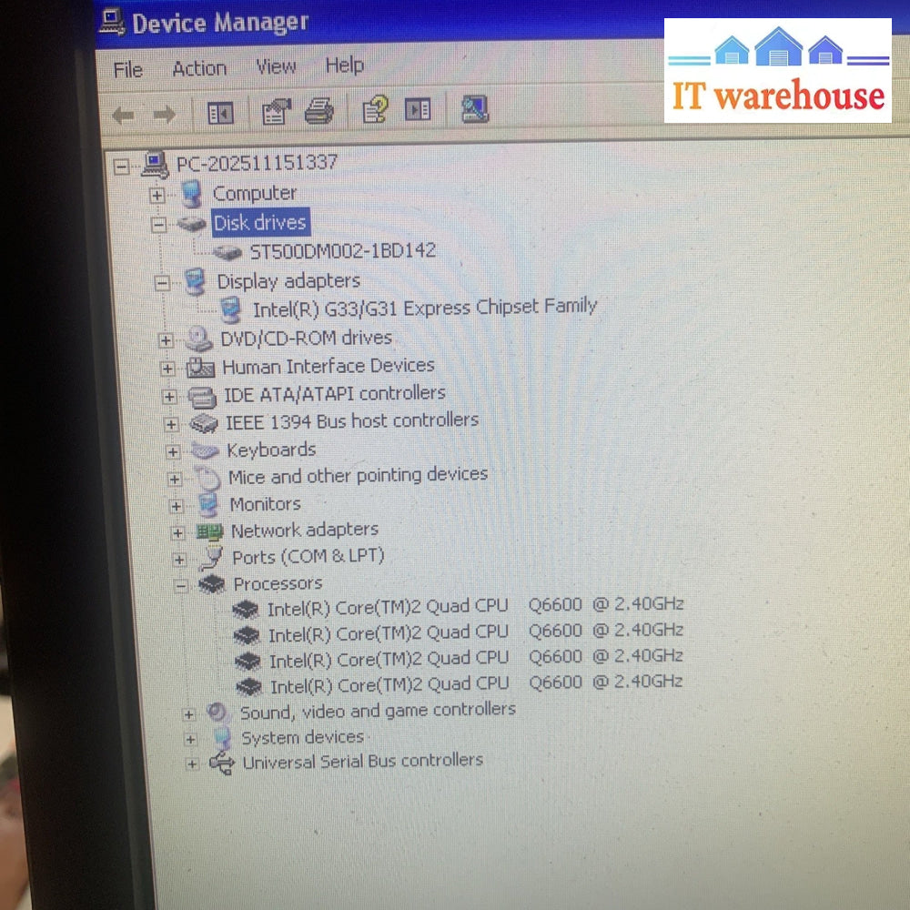 Nice & quiet ~ Acer  Q6600 3GB 500GG (new HD) DVDRW 9IN 1 card reader Windows XP