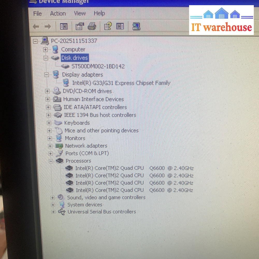 Nice & quiet ~ Acer  Q6600 3GB 500GG (new HD) DVDRW 9IN 1 card reader Windows XP