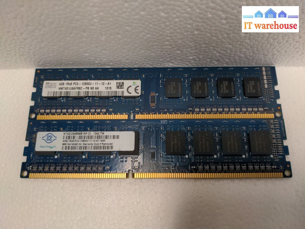 - (Nice) Random Brand pair 2x 4GB (8GB) DDR3 PC3 Non-ECC Desktop Memory Ram