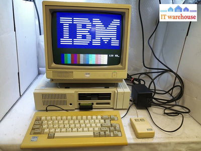 (Nice & Rare) Vintage 8088 IBM PCjr  4863 Computer +Monitor/Keyboard/Mouse/AC
