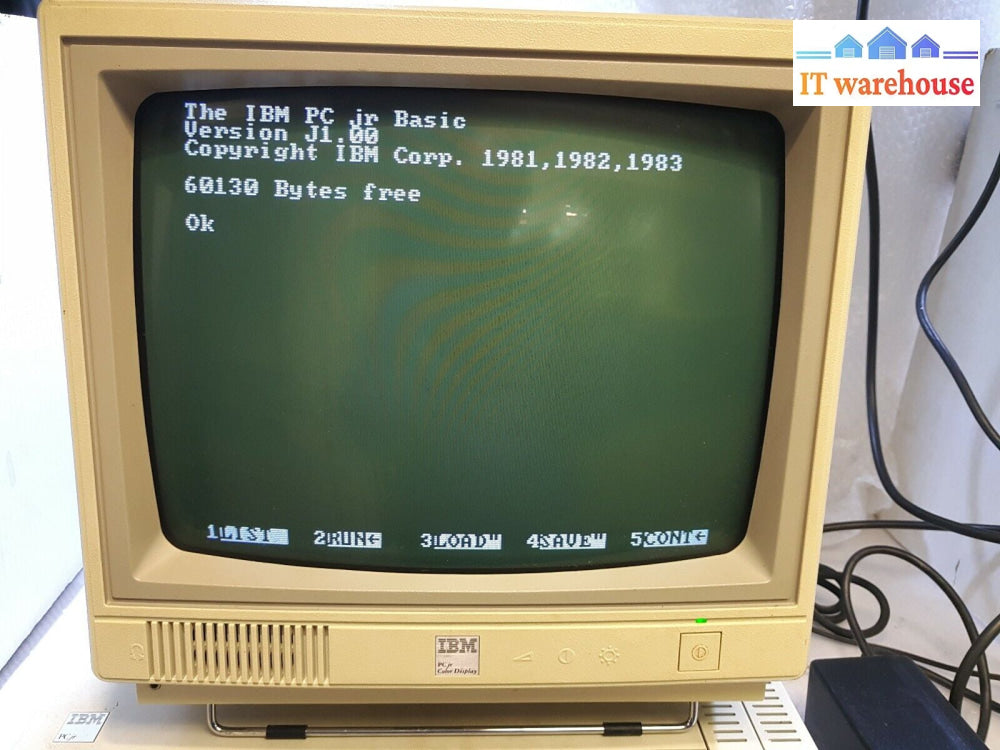 (Nice & Rare) Vintage 8088 Ibm Pcjr 4863 Computer + Monitor/Keyboard/Mouse/Ac