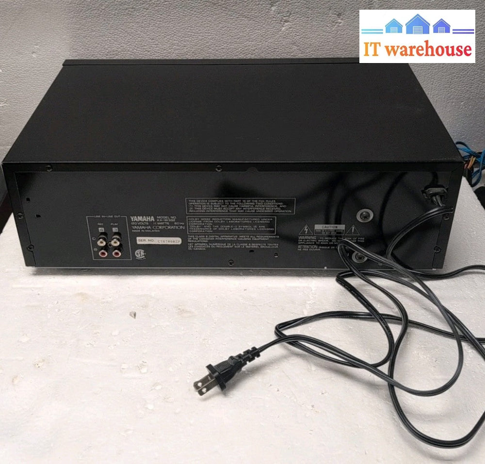 (NICE) Yamaha KX-W392 Dual Deck Double Cassette Player & Recorder -