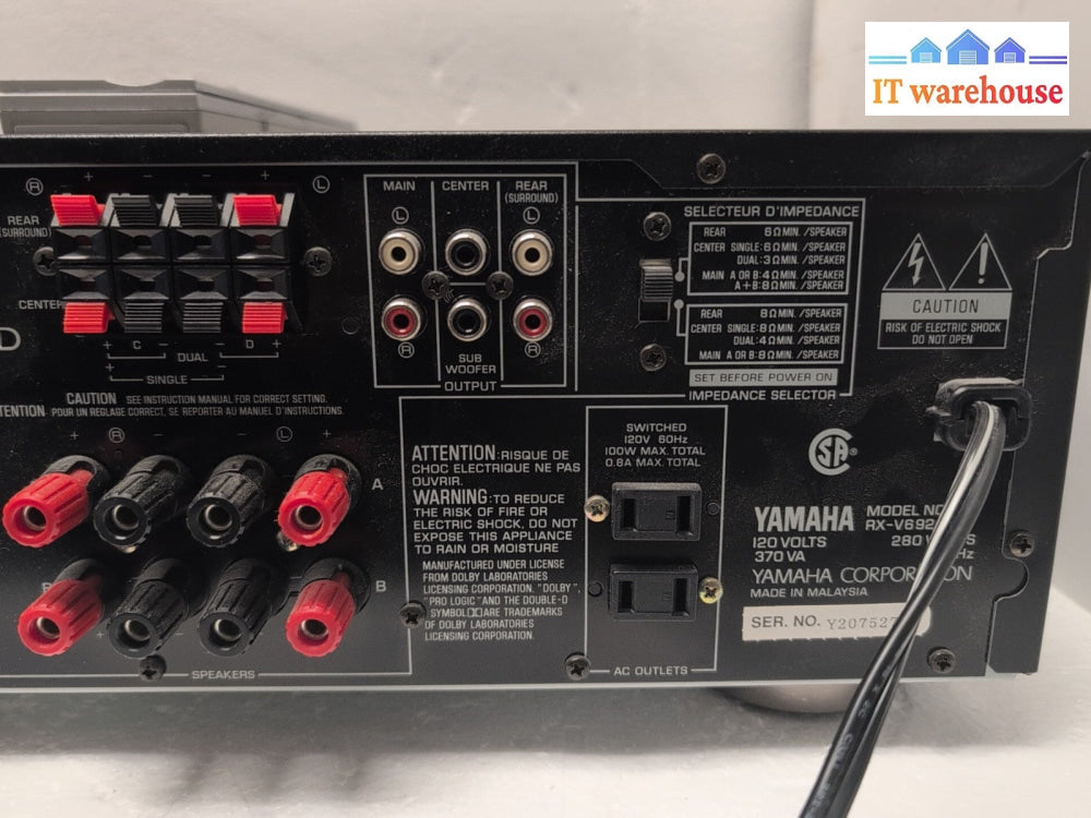 (Nice) Yamaha RX-V692 Natural Sound AV Receiver -