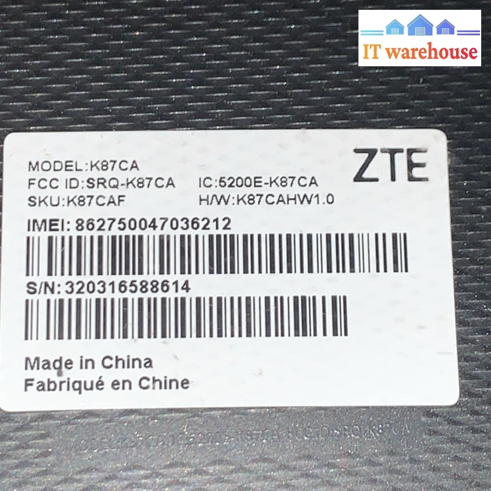 (Nice) ZTE Grand X View 4 K87CA - 32GB WiFi + Cellular 4G (Unlocked) Black