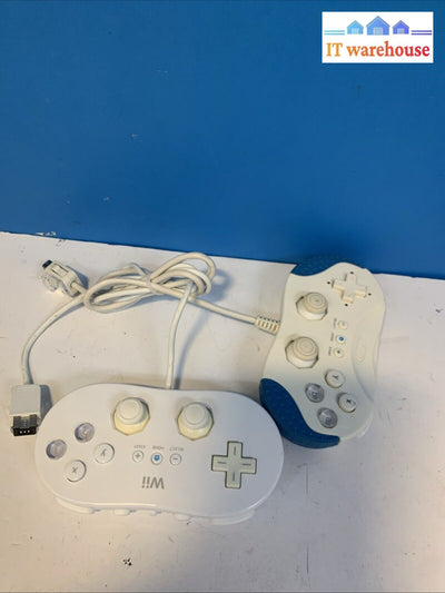 Nintendo Wii Classic Wired White Controller RVL-005 & Intec controller