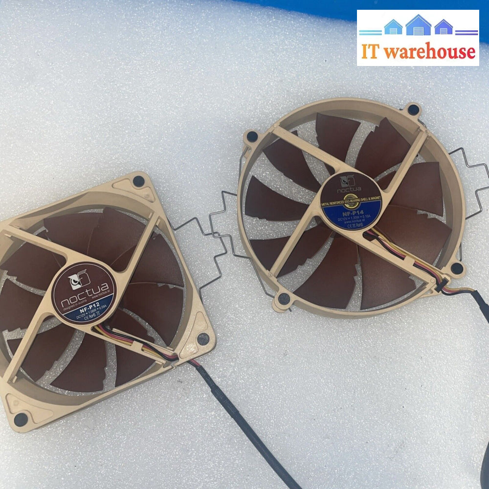 Noctua Nf-P14 140Mm & Nf-P12 120Mm 3-Pin Cooling Fans With All 4 Heatsink Clips