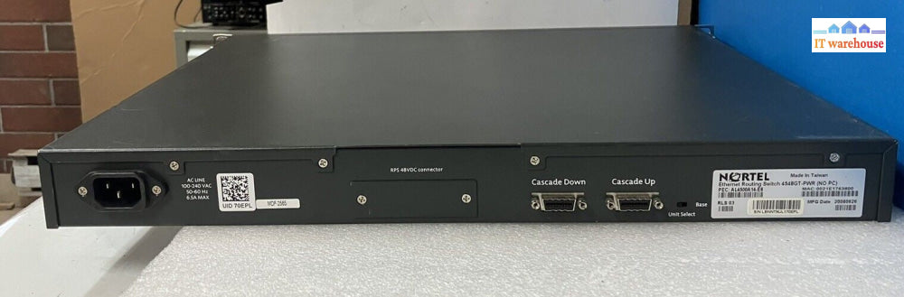 ~ Nortel ANATEL 4548GT-PWR 48 Port Ethernet Routing Switch AL4500A14-E6
