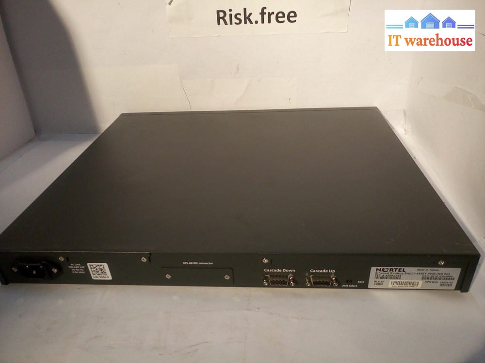 -Nortel Avaya 4550T-PWR 4500 48-Port 10/100BaseTX PoE Ethernet Routing Switch @@