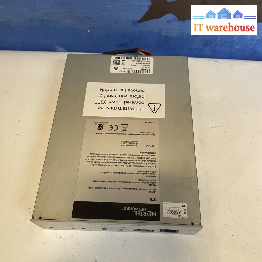 Nortel Business Communication Manager Dtm Digital Trunk Module Nt5B04Bc