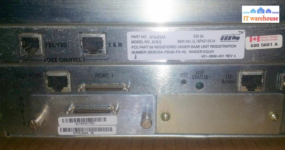 Nortel Passport  4400 Series 4450 NTAU09CA w/ NTAU62AA (AV M/2)