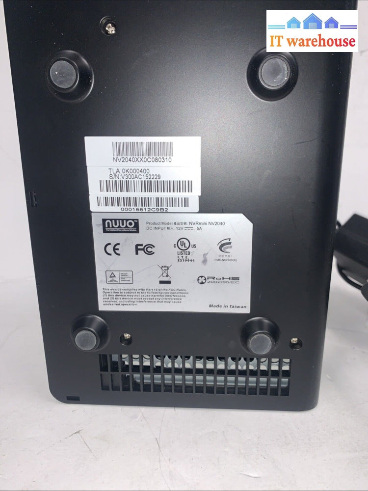 NUUO Mini 4 Channel Network Video Recorder NV-2040 (one caddy no hard drives)
