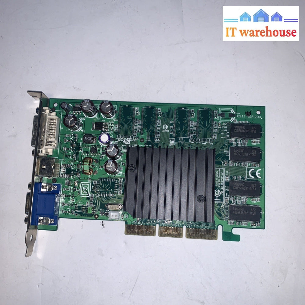 NVIDIA FX5200 8911-050 VER 200 128MB AGP VIDEO CARD