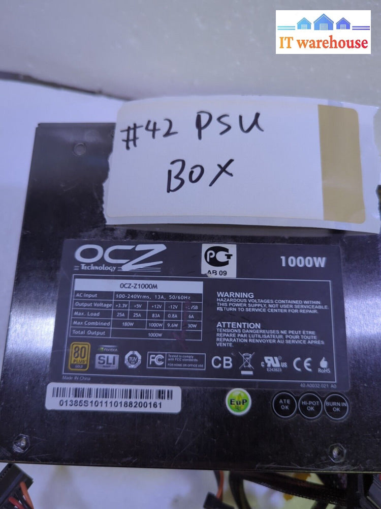 - Ocz Z1000M 1000W Gold Gaming Power Supply (2X 6 + 2 Pci-E 4 + 4/8 Pin Cpu) Tested