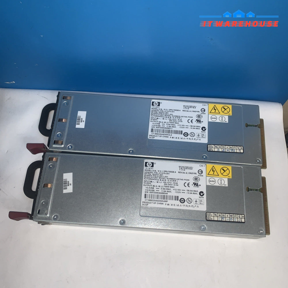 One pair ~ HP 411076-001 393527-001 412211-001 700W POWER SUPPLY FOR DL360 G5