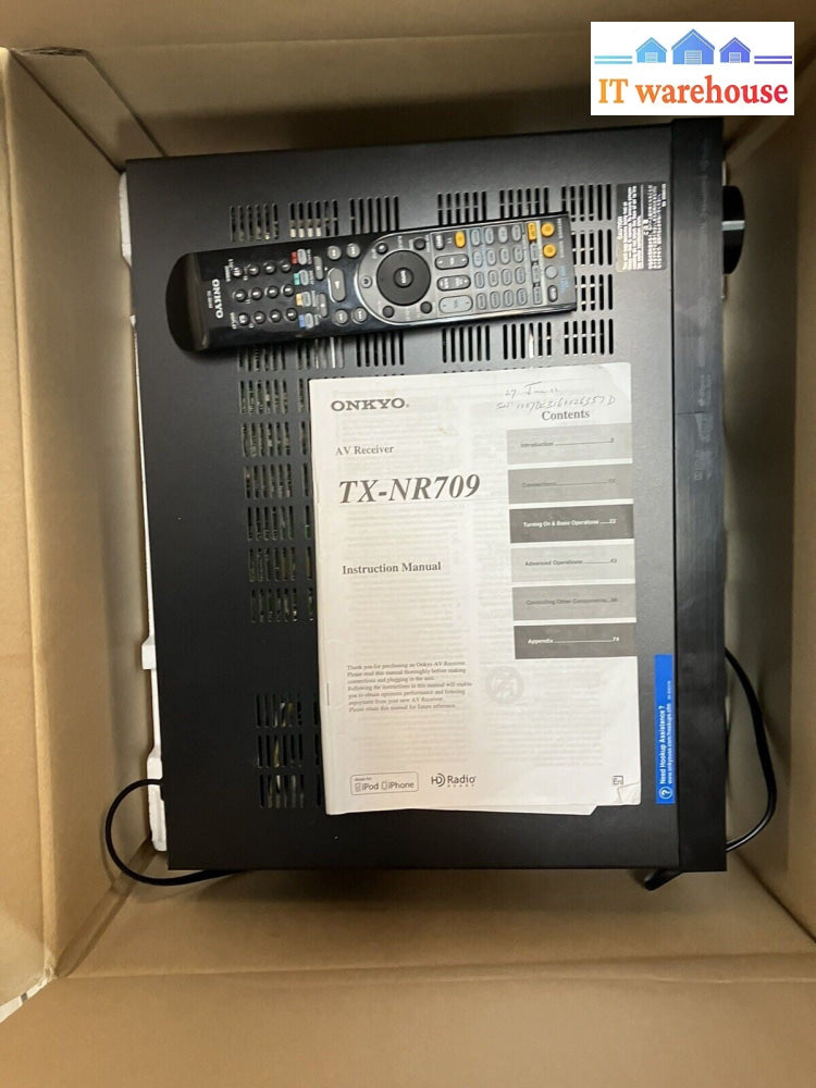~ONKYO TX-NR709 7.2 Channel THX 250W Network A/V Receiver Bundle & Remote Tested