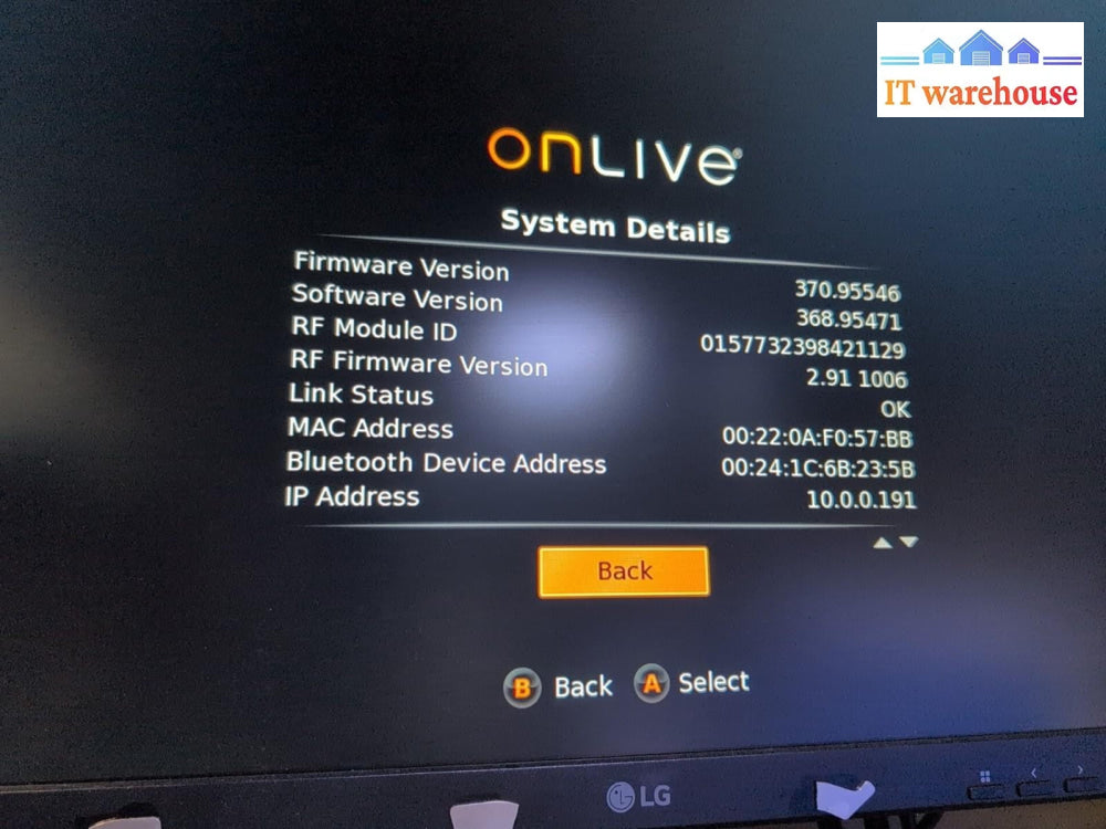 Onlive Streaming Game Console System with Accessories and Box -