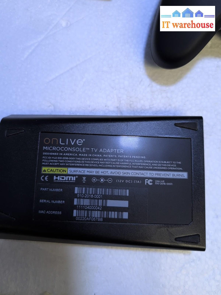 Onlive Streaming Game Console System with Accessories and Box -