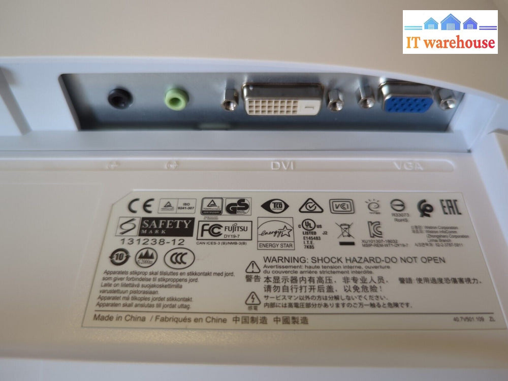 (Open Box) Fujitsu E19-7 LED 19" VGA DVI 1280 X 1024 Monitor With Stand