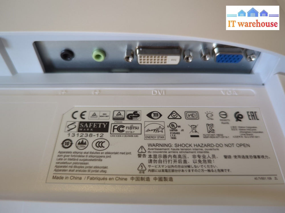 (Open Box) Fujitsu E19-7 Led 19’ Vga Dvi 1280 X 1024 Monitor With Stand