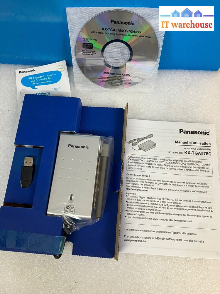 ~ (Open Box) Panasonic KX-TGA575CS 5.8GHz USB Adapter