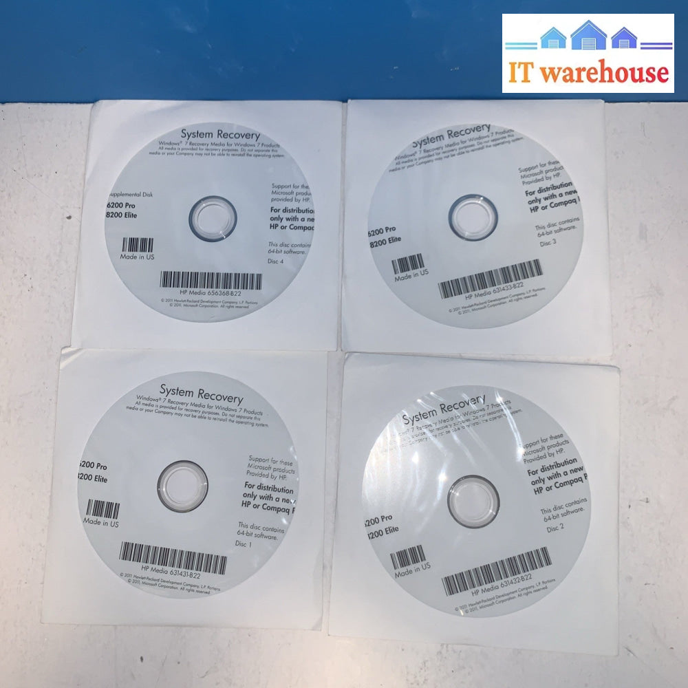 Operating System Windows 7 Systems Recovery CDs 631432-B22