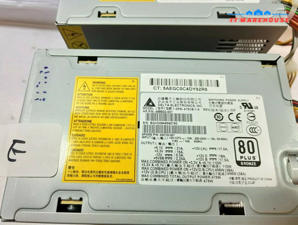 Original Hp Z400 Power Supply Dps-475Cb-1 A 468930-001 480720-001