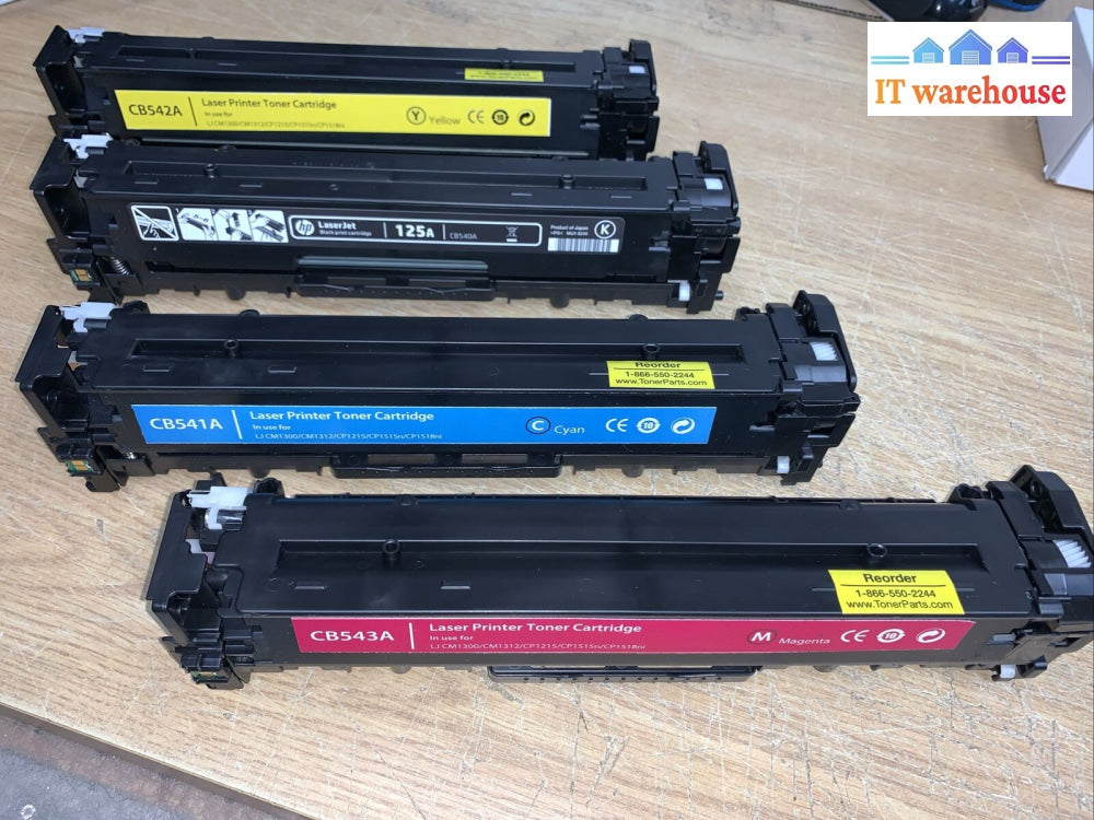 Original~ K C M Y Ink Toners For Hp 125A Color Laserjet Cp1515N Cp1518Ni (25% )